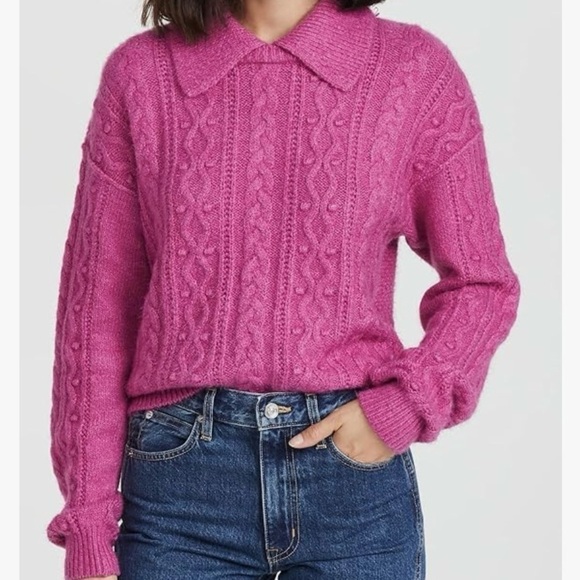 Pink free people cozy sweater in size large. - Picture 16 of 16